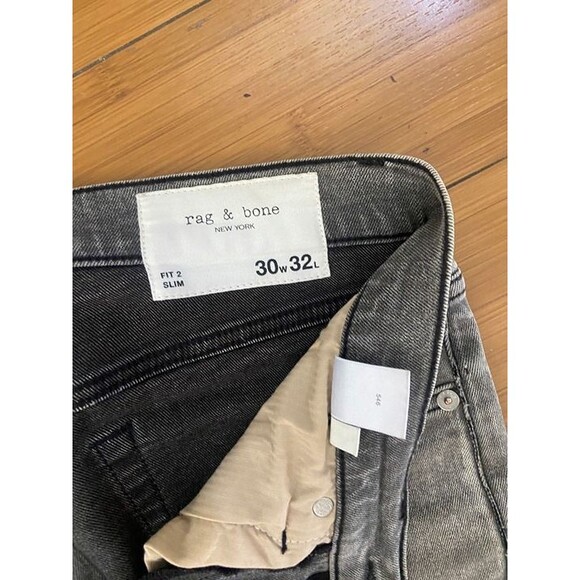 Mens Rag & Bone Fit 2 Slim Fit Jeans 30x32 - Greyson Grey - Picture 6 of 8